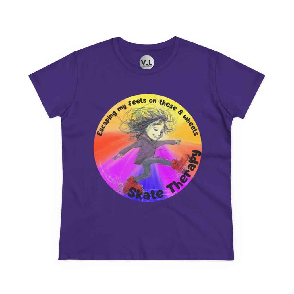 Escaping my Feels on These 8 Wheels Skate Therapy Shirt for roller skaters, Quad skaters
