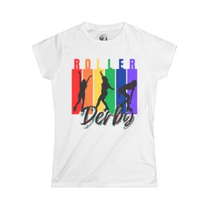 Rainbow roller derby shirt new 2024 Rainbow - Image 3