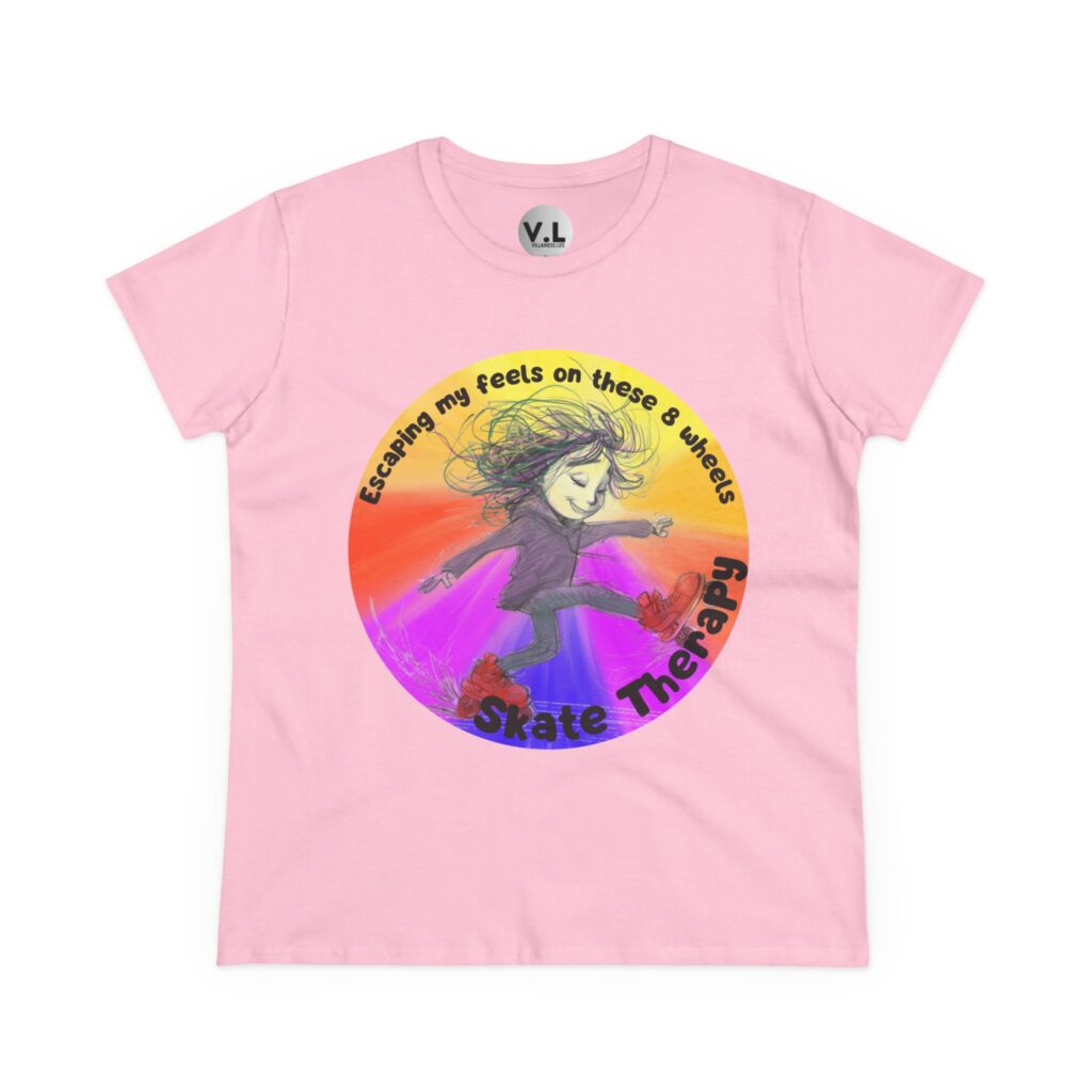 Escaping my Feels on These 8 Wheels Skate Therapy Shirt for roller skaters, Quad skaters