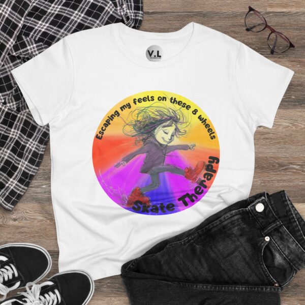 Escaping my Feels on These 8 Wheels Skate Therapy Shirt for roller skaters, Quad skaters