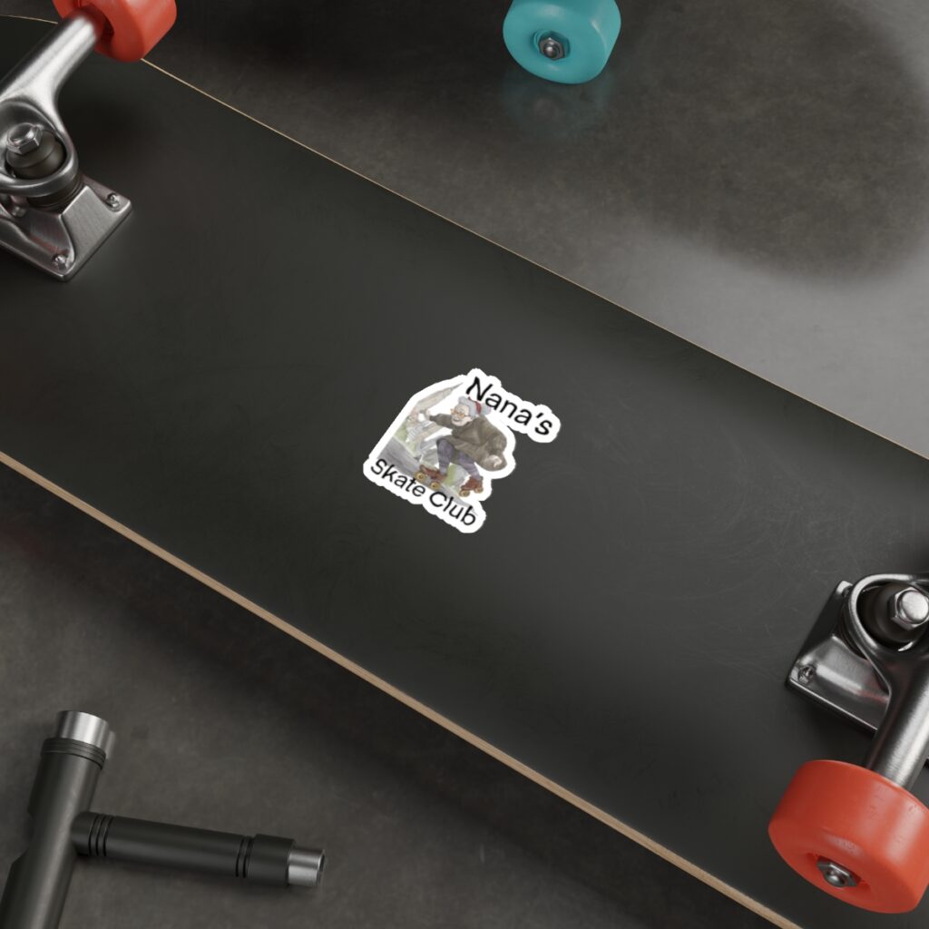 Nana’s Skate Club helmet sticker for roller skaters, quad skaters